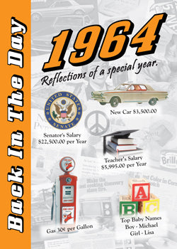 1964 Back In The Day Greeting Card / Booklet (envelope included