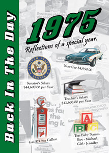 1975 Back In The Day Greeting Card / Booklet (envelope included) - 3 Oak Publishing / Back In The Day