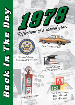 1978 Back In The Day Greeting Card / Booklet (envelope included) - 3 Oak Publishing / Back In The Day