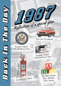 1987 Back In The Day Greeting Card / Booklet (envelope included) - 3 Oak Publishing / Back In The Day
