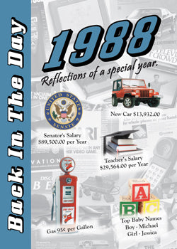 1988 Back In The Day Greeting Card / Booklet (envelope included) - 3 Oak Publishing / Back In The Day