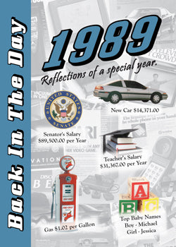 1989 Back In The Day Greeting Card / Booklet (envelope included) - 3 Oak Publishing / Back In The Day